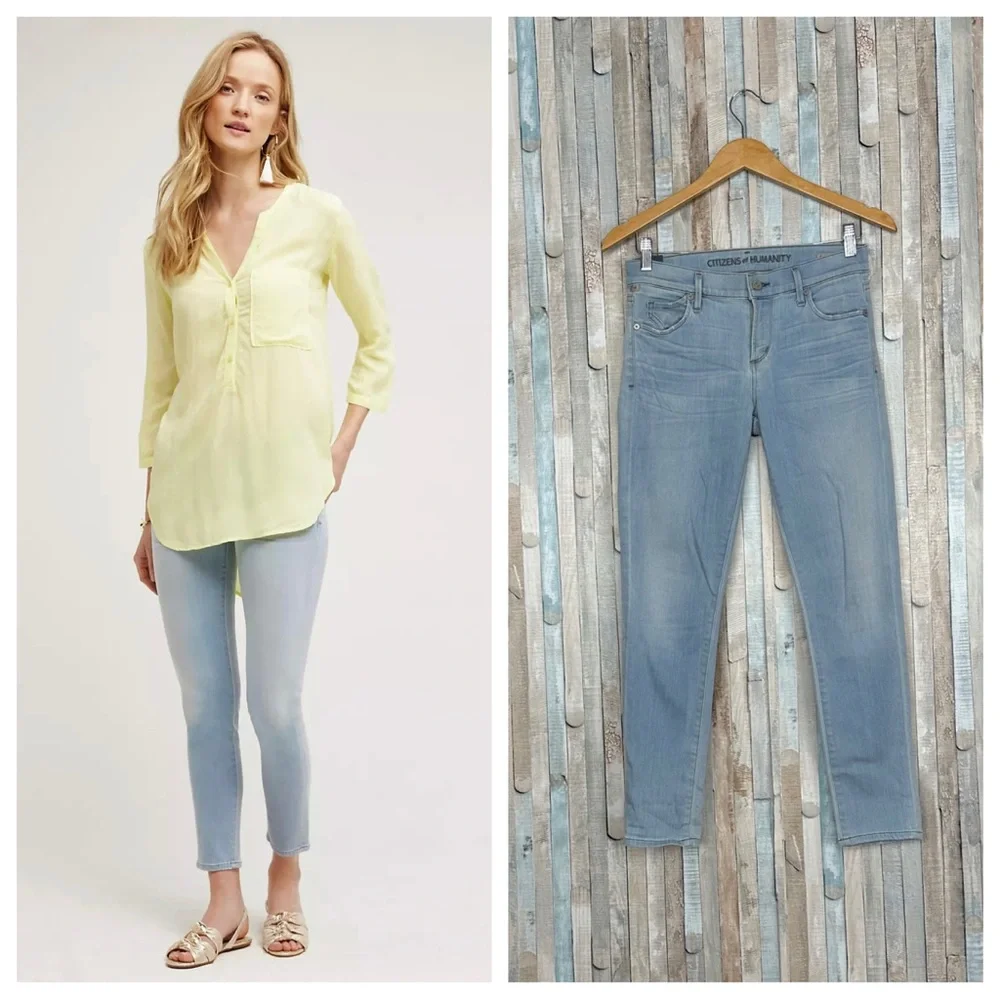 Citizens of Humanity 26 Light Dusted‎ Avedon Skinny Ankle Jeans Anthropologie